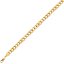 Pulsera oro 18k barbada hueca para mujer de 20 cm